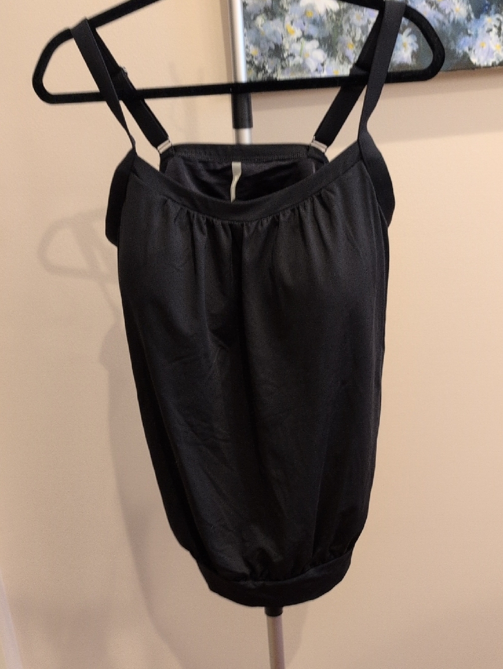 Mastectomy Lands' End Black Tankini with Adjustable Straps